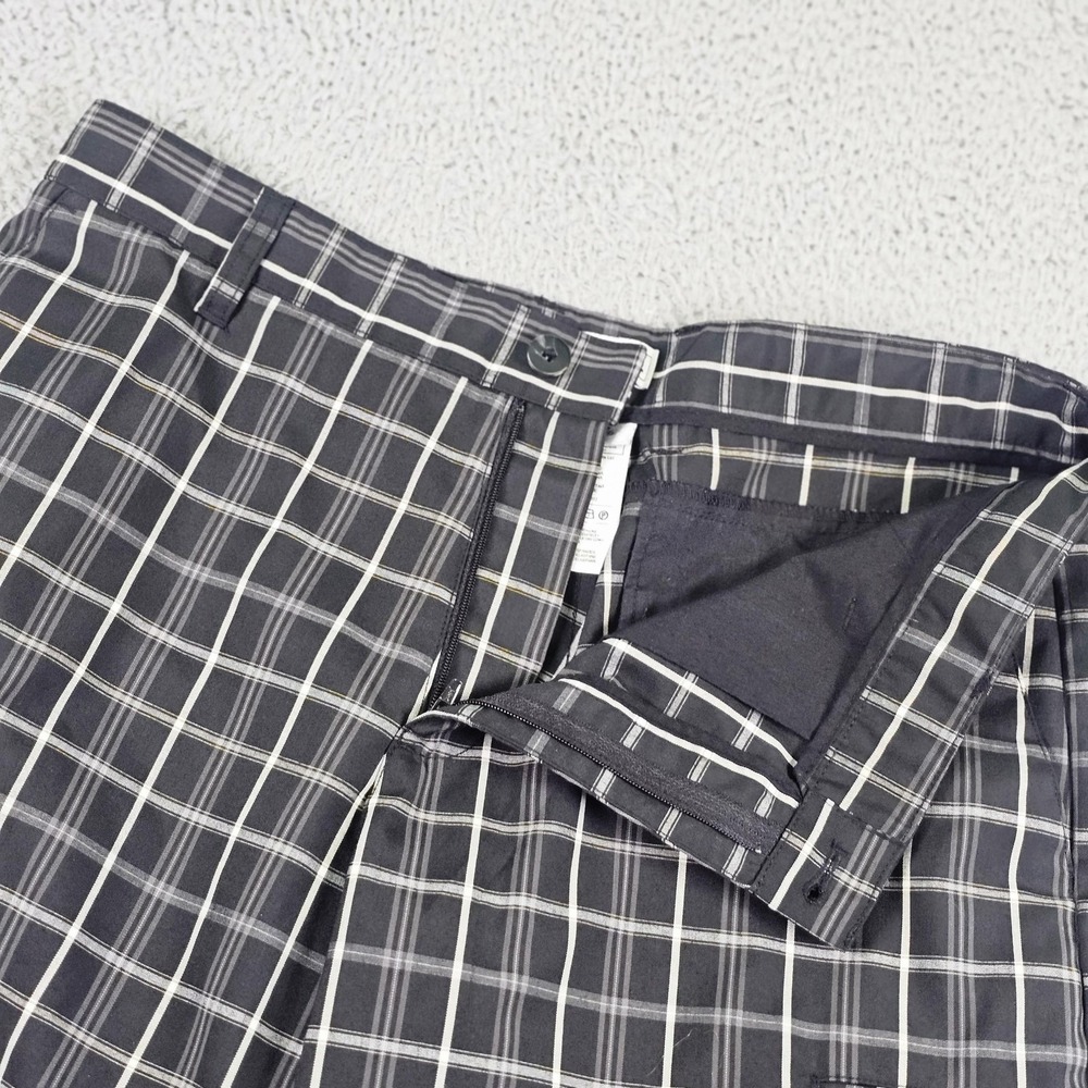 Adidas Cargo Shorts Mens 32 Gray Plaid 11 Inseam Stretch Golf Casual Performance